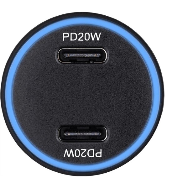 Фото - Автомобильное зарядное устройство Brevia ePower DualCharge Display 40W 2xUSB-C (46040DCLB)