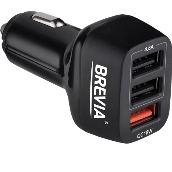 Фото - Автомобильное зарядное устройство Brevia ePower TriDrive 42W 3xUSB-A (46042TUB)
