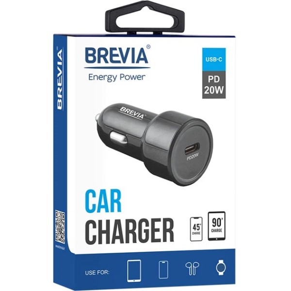Фото - Автомобильное зарядное устройство Brevia ePower TurboCharge 20W 1xUSB-C (46020CB)