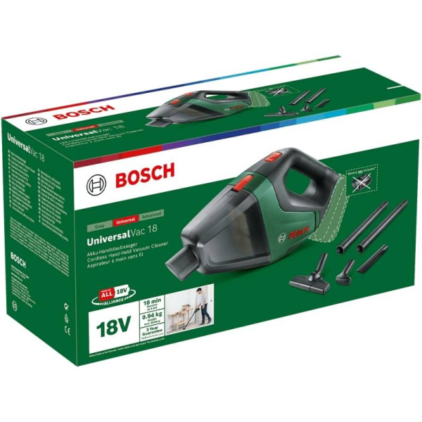 Фото - Пылесос ручной для дома Bosch UniversalVac 18 без АКБ и ЗУ (0.603.3B9.102)