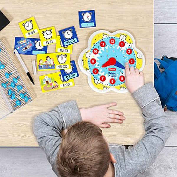 Фото - Настільна гра (5-7 років) Quercetti Перші години - серія "Play Montessori" (стрілки, 24 фішки, картки) (0624-Q)