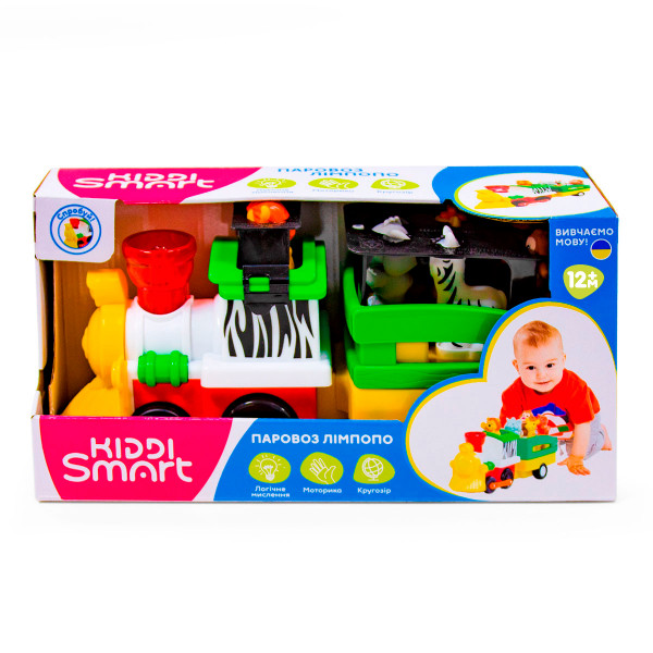 Фото - Интерактивный транспорт Kiddi Smart Паровоз Лимпопо (світло, укр.) (63396)