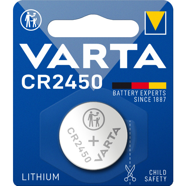 Фото - Батарейка Varta CR 2450 BLI 1 Lithium (06450101401)