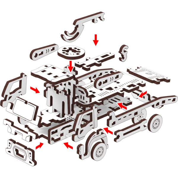 Фото - 3D пазли Mr.Playwood Евакуаторконструктор (10805)