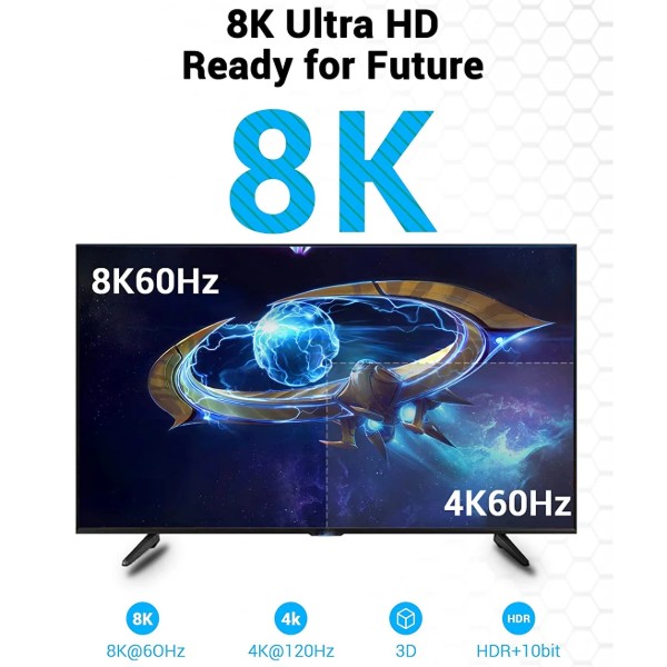 Фото - Кабель HDMI Vention HDMI M - M, 5.0 м, V2.1, 8K 60Гц (AANBJ)