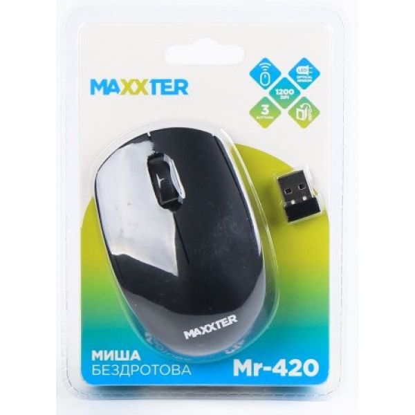 Фото - Миша бездротова Maxxter Mr-420 USB Black