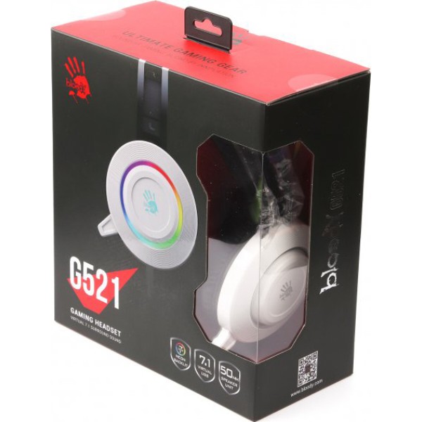 Фото - Гарнітура дротова ігрова Bloody G521 (White)
