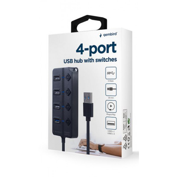 Фото - Хаб USB Gembird UHB-U3P1U2P3P-01