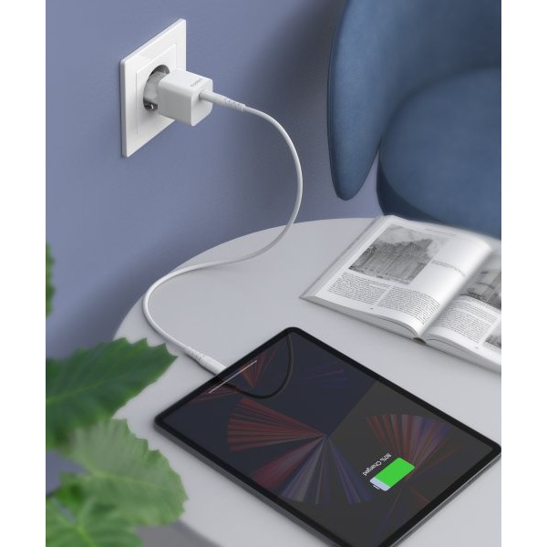 Фото - Мережевий зарядний пристрій Choetech USB-C GaN PD20W White (D5010-EU-WH)