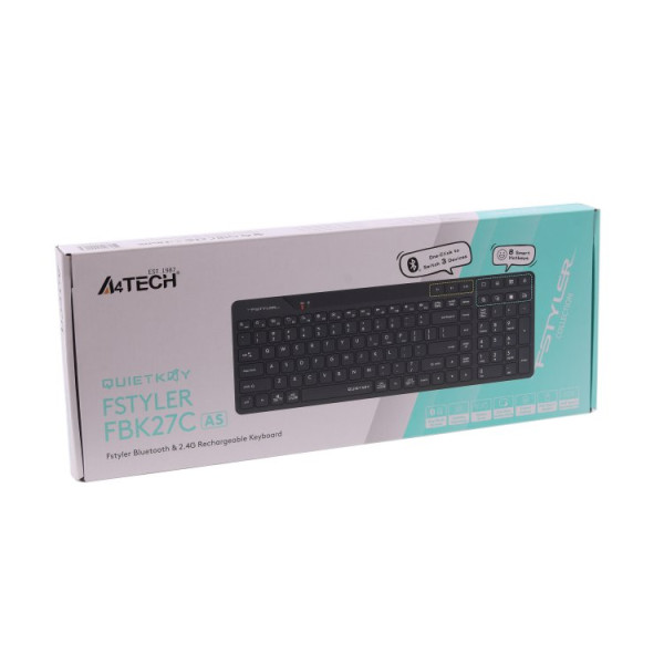 Фото - Клавиатура беспроводная A4tech FBK27C AS (Black)