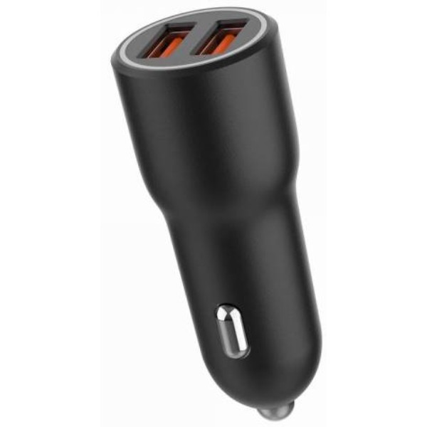 Фото - Автомобильное зарядное устройство Gembird 2xUSB-A 18W QC3.0 Black (TA-UC-A2QC36-CAR-01)