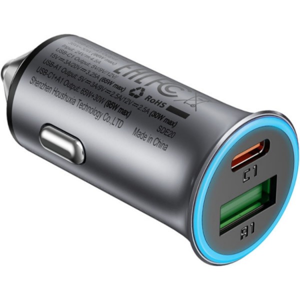 Фото - Автомобильное зарядное устройство AceFast 2xUSB 95W (USB-C + USB-A) B16 (6974316284970)