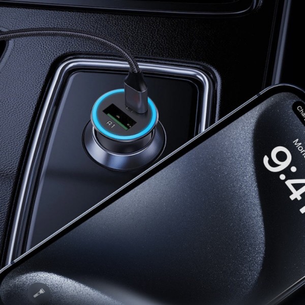 Фото - Автомобильное зарядное устройство AceFast 2xUSB 95W (USB-C + USB-A) B16 (6974316284970)