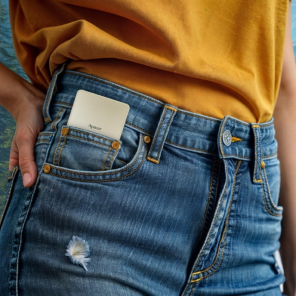 Фото - SSD-накопитель внутренний Apacer AS724 512 GB USB 3.2 Gen.2 Type-C Read/Write 500MB/s Cream (AP512GAS724C-1)