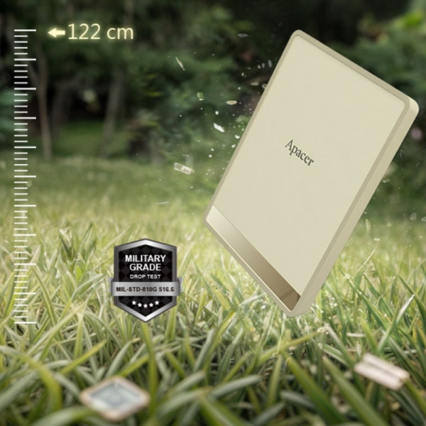 Фото - SSD-накопитель внешний Apacer AS724 1TB USB 3.2 Gen.2 Type-C Read/Write 500MB/s Cream (AP1TBAS724C-1)