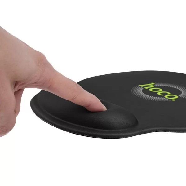 Фото - Килимок для миші HOCO GM30 Polar Fox mouse pad with wrist support Black (6942007623339)