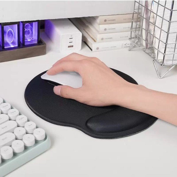 Фото - Килимок для миші HOCO GM30 Polar Fox mouse pad with wrist support Black (6942007623339)