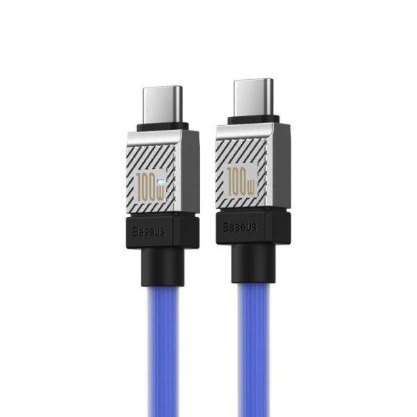 Фото - Кабель синхронізації даних Baseus CoolPlay Series Fast Charging Type-C to Type-C 100W 1m Blue (CAKW000203)