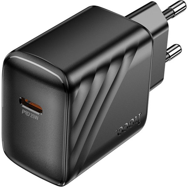 Фото - Мережевий зарядний пристрій HOCO CS24A Puerto single-port PD25W charger (EU) Black (6942007639750)