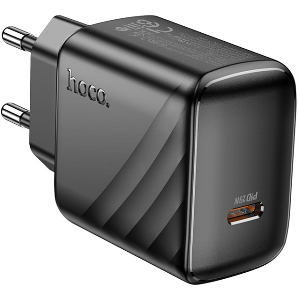 Фото - Мережевий зарядний пристрій HOCO CS24A Puerto single-port PD25W charger (EU) Black (6942007639750)
