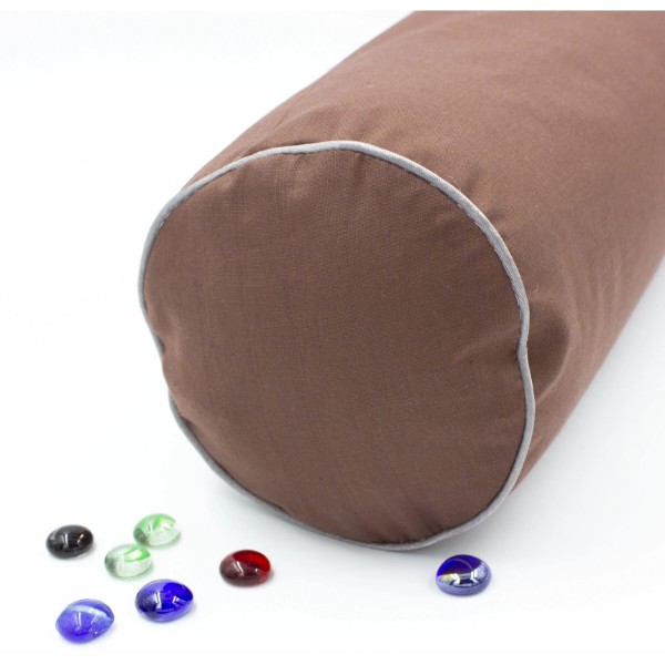 Фото - Подушка валик MirSon №8376 Naturale Line 19-1217 Chocolate Perla Tencel 70х20 см (2200006252443)
