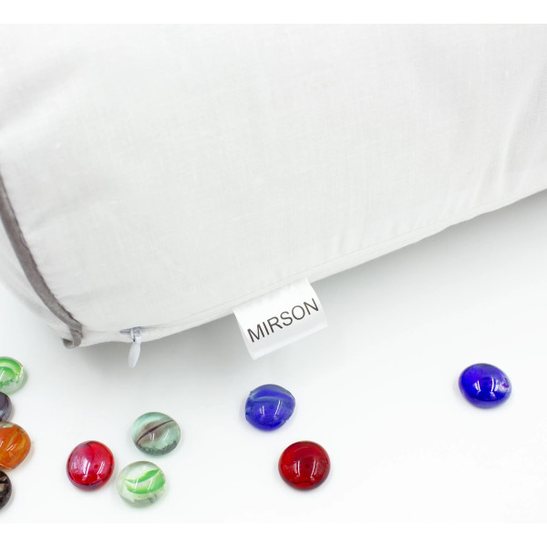 Фото - Подушка валик MirSon №8348 Naturale Line 11-2107 White Tencel 100х16 см (2200006250777)