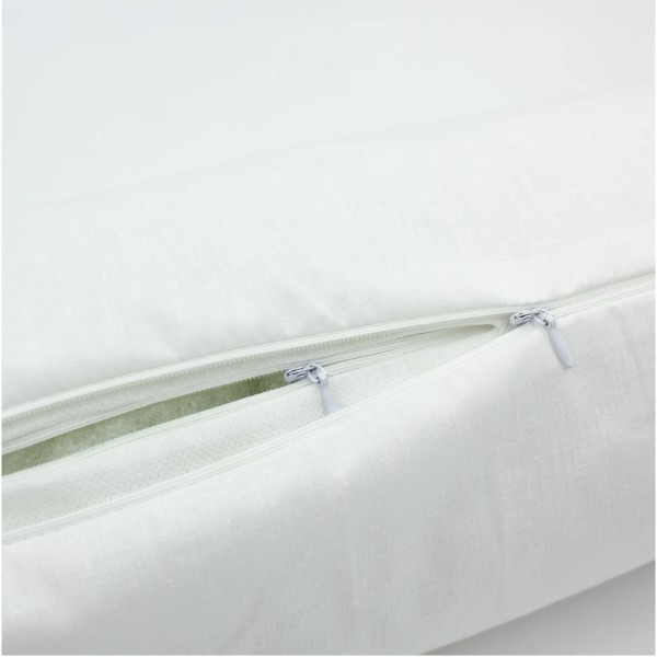 Фото - Подушка валик MirSon №8391 Velvet Line 28-0001 White BamBoo 100х16 см (2200006253358)