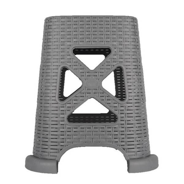 Фото - Табурет пластиковий VIOLET HOUSE 0734 Роттанг Grey 40x36 см