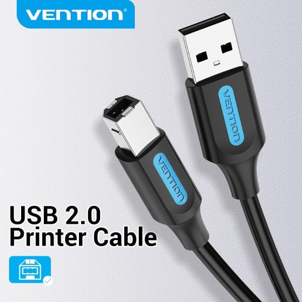 Фото - Кабель USB type A - USB type B Vention USB AM-BM, 2.0 м (COQBH)