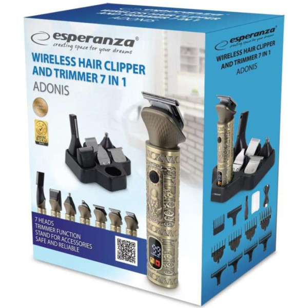 Фото - Машинка для стрижки волос Esperanza 7в1 HairClipper+7-IN-1Trim (EBC006)