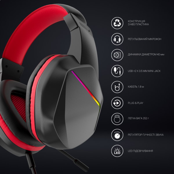 Фото - Гарнітура дротова ігрова GamePro Racer (HS311)