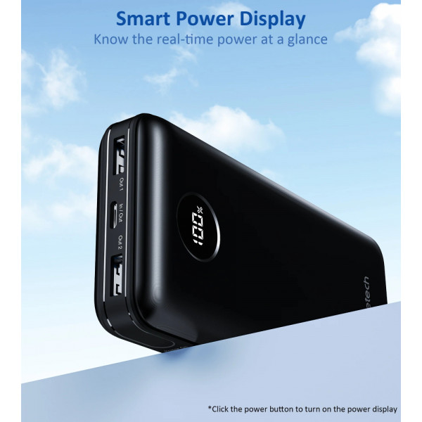 Фото - Батарея мобильная Choetech 20000mAh 45W Black (B653-BK)