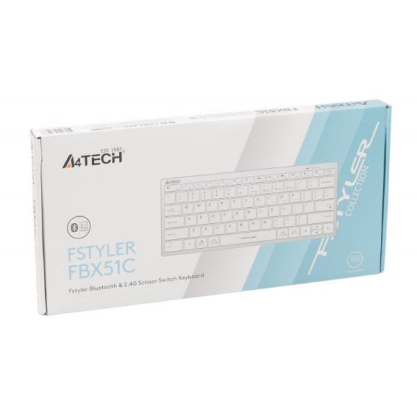 Фото - Клавиатура беспроводная A4tech Fstyler FBX51C (White)
