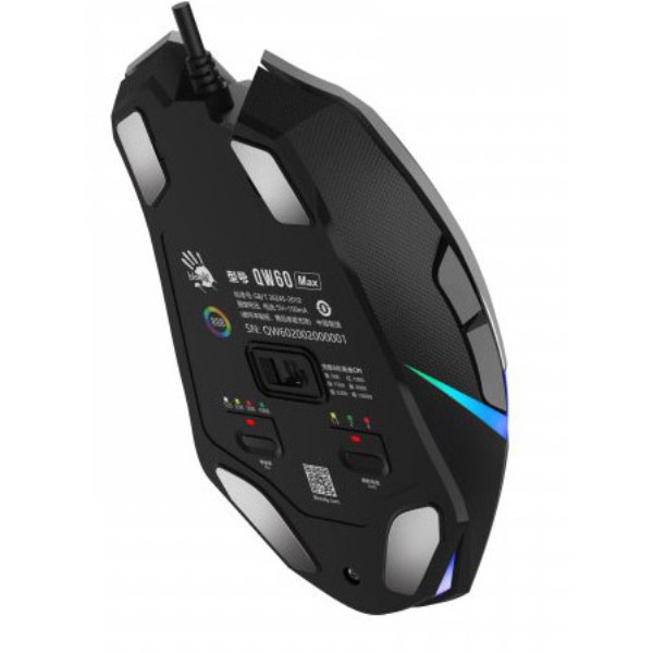 Фото - Миша дротова ігрова Bloody W60 Max (Gun Grey)