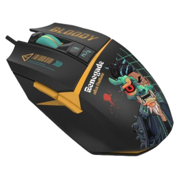 Фото - Миша дротова ігрова Bloody W63 Max (Renegade Midnight)