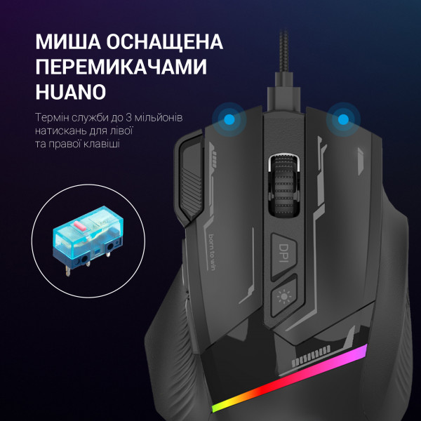 Фото - Миша дротова ігрова GamePro USB Black (GM300B)