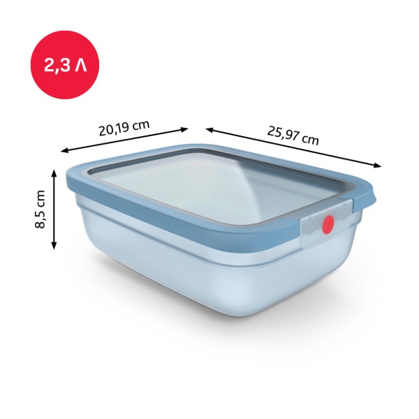 Фото - Емкость для хранения Tefal N1211310 ONECLICK, 2,3 л голубой