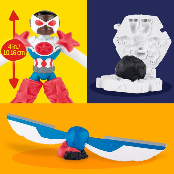 Фото - Набори для ліплення Hasbro Play Doh Капітан Америка з мотоциклом (G0555)