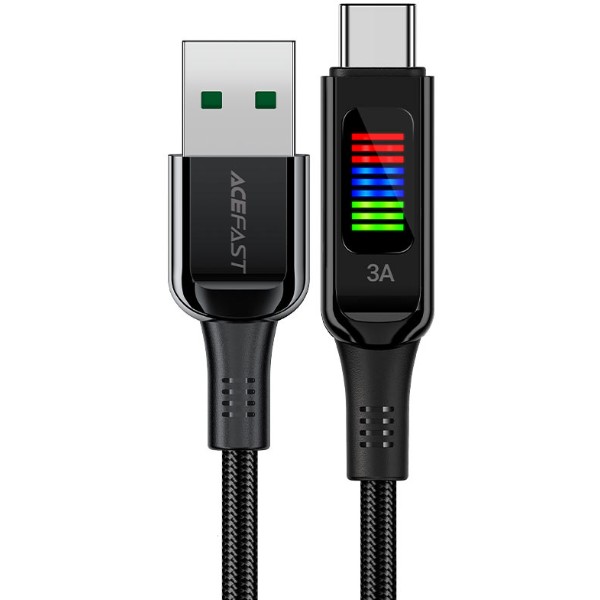 Фото - Кабель AceFast C7-04 USB to Type-C 3A, 1.2m Black (6974316282785)