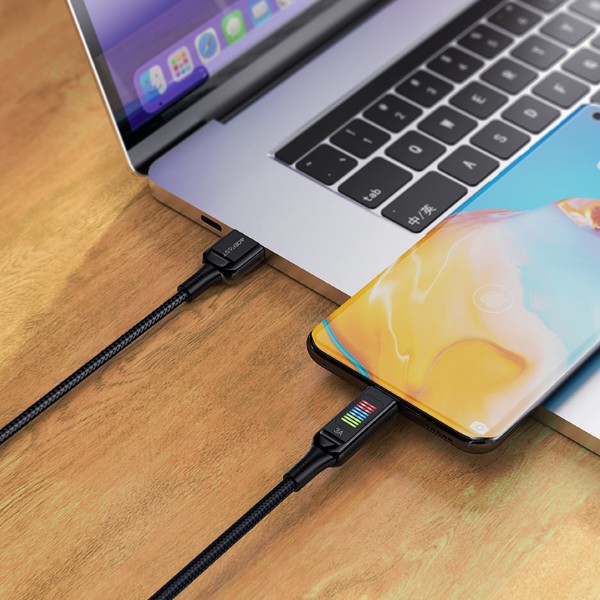Фото - Кабель AceFast C7-04 USB to Type-C 3A, 1.2m Black (6974316282785)