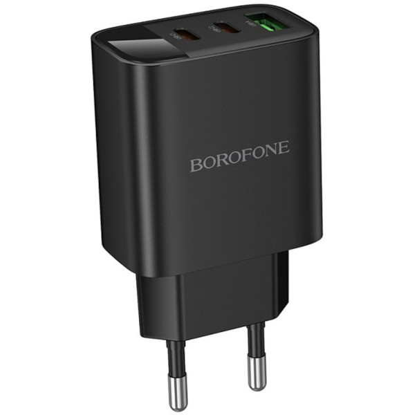 Фото - Сетевое зарядное устройство BOROFONE BA98A Ilustre PD30W (2C1A) (EU) Black (6941991120510)