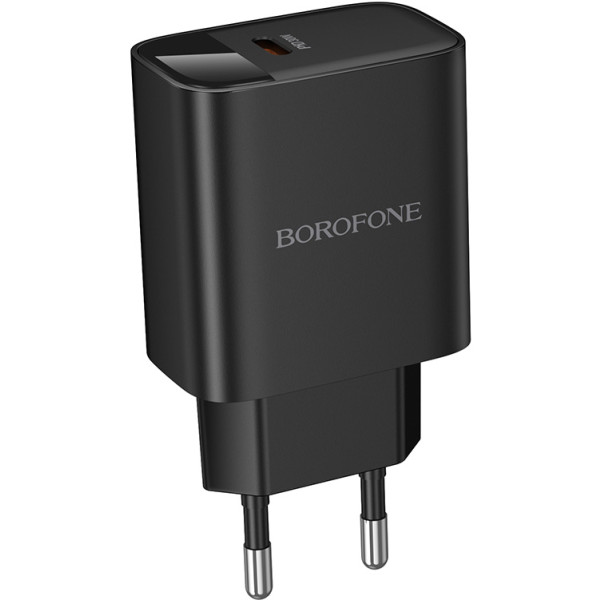 Фото - Мережевий зарядний пристрій BOROFONE BA97A Ilustre single-port PD30W charger with digital display (EU) Black (6941991120480)