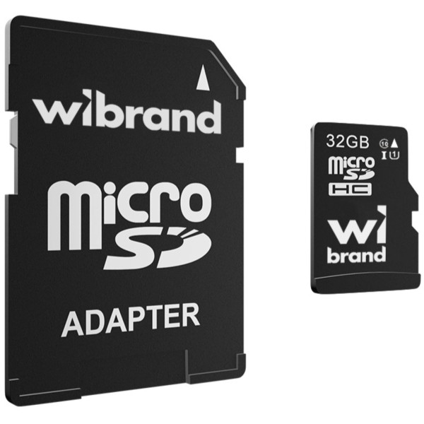 Фото - Карта пам'яті Wibrand 32Gb class 10 adapter SD (WICDHU1/32GB-A)