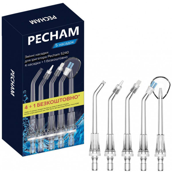Фото - Насадка для ирригатора Pecham 5240, 5 шт