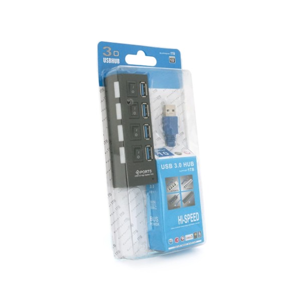 Фото - Хаб USB Voltronic USB 3.0, 4 порта (YT-3H4S/1TB)