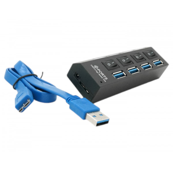 Фото - Хаб USB Voltronic USB 3.0, 4 порта (YT-3H4S/1TB)