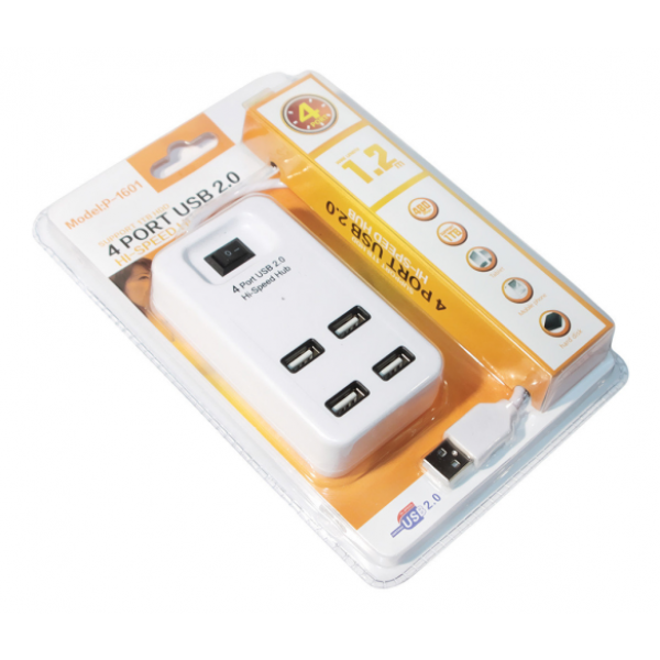 Фото - Хаб USB Voltronic USB 2.0 4 порта White (YT-HWS4-W)