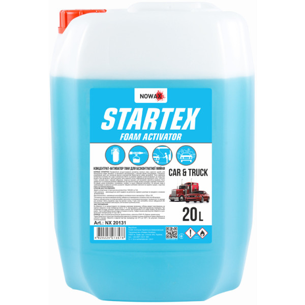 Фото - Піна для мийки авто NOWAX концентрат-активатор STARTEX Foam Activator для безконтактної мийки 20 л (NX20131)