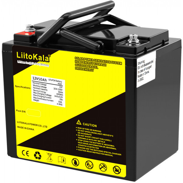 Фото - Акумулятор для ДБЖ LiitoKala 12V 50Ah LiFePO4