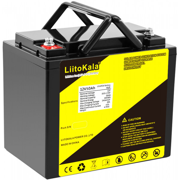 Фото - Акумулятор для ДБЖ LiitoKala 12V 50Ah LiFePO4